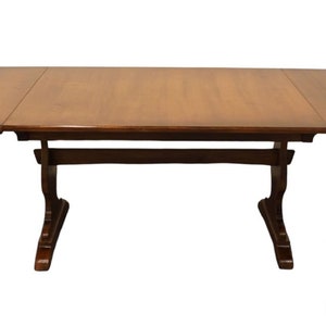 CONANT BALL Solid Hard Rock Maple Colonial Early American 92 Trestle Dining Table 2042 40101 image 1