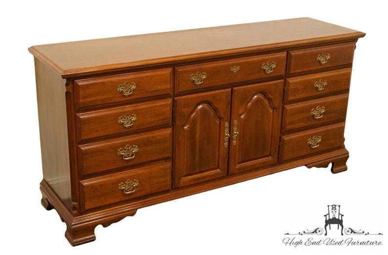 Sumter Cabinet Co Solid Cherry Chippendale Style 70 Door Dresser 770 1092