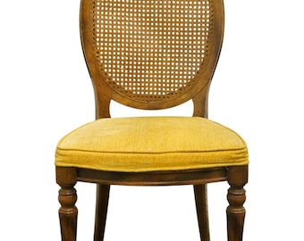 CENTURY FURNITURE Italian Neoclassical Tuscan Style Cane Back Dining Side Chair