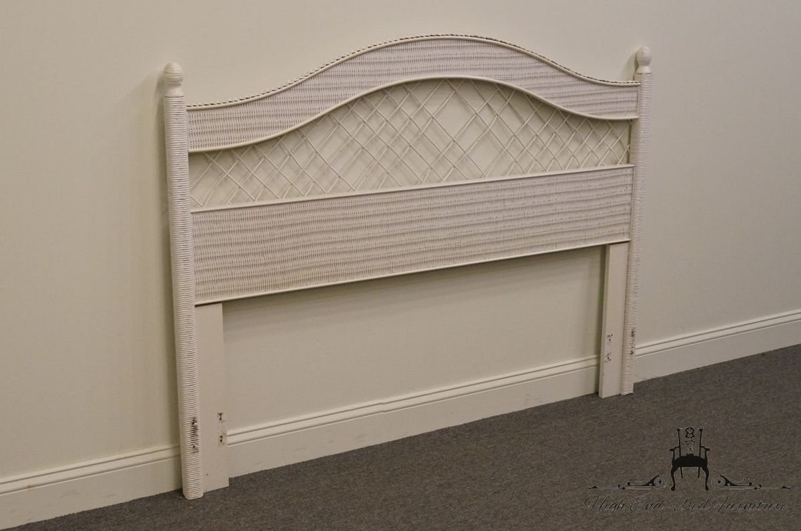 Lexington / Henry Link White Wicker Queen Size Headboard Etsy