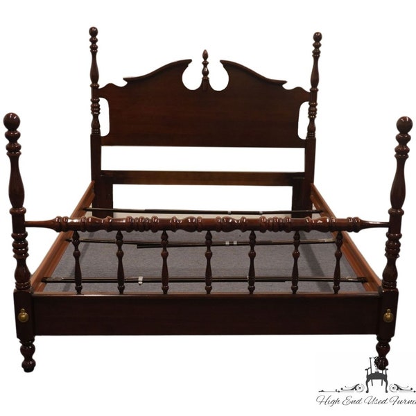 KINCAID FURNITURE Solid Cherry Traditional Style Queen Size Pediment Bed 79-135