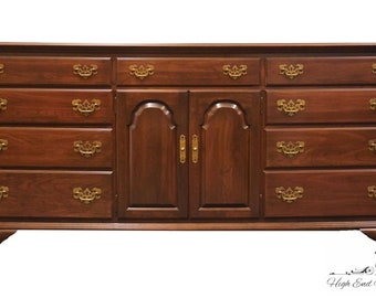 ETHAN ALLEN Georgian Court Solid Cherry Traditional Style 74" Triple Door Dresser 11-5203 - 225 Vintage Finish