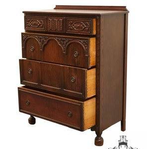 VINTAGE ANTIQUE Walnut Rustic European Style 36 Chest of Drawers 5710 image 5