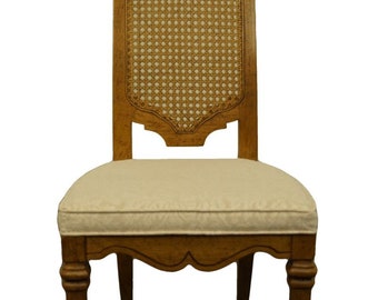 HERITAGE FURNITURE Italian Neoclassical Tuscan Style Cane Back Dining Chair