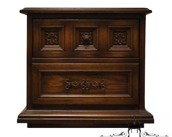 AMERICAN OF MARTINSVILLE Spanish Mediterranean Style 26&quot; Two Drawer Nightstand 9240-371