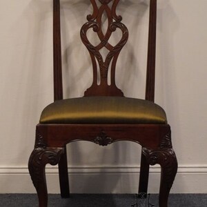 HENREDON FURNITURE Solid Mahogany Traditional Chippendale Style Ball & Claw Dining Side Chair image 4