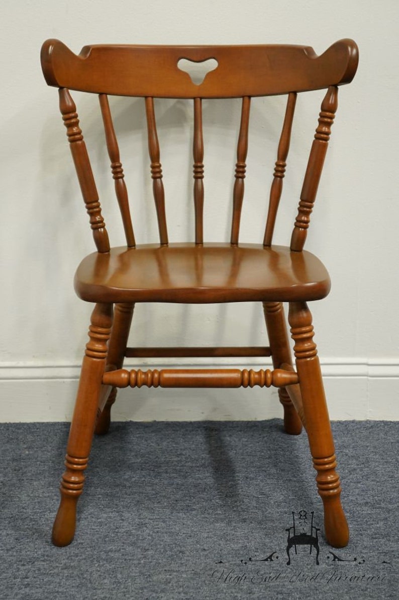 TELL CITY Solid Hard Rock Maple Colonial Early American Dining Side Chair 8018 48 Andover Finish Bild 4
