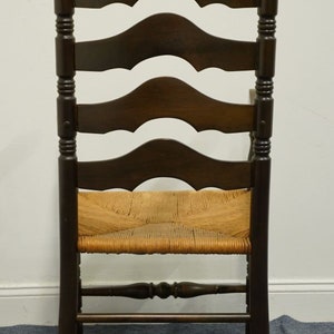KLING FURNITURE Solid Pine Rustic Americana Ladderback Dining Arm Chair w. Rush Seat image 6