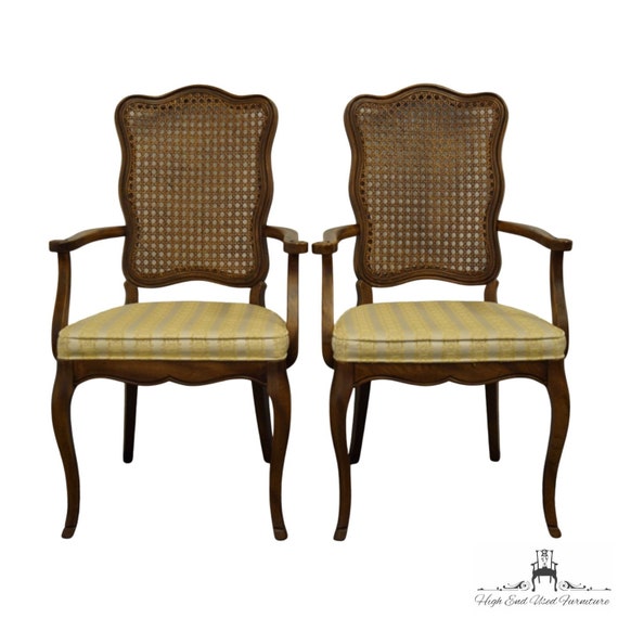 HICKORY MANUFACTURING Country French Cane Back Dining Arm Chair
