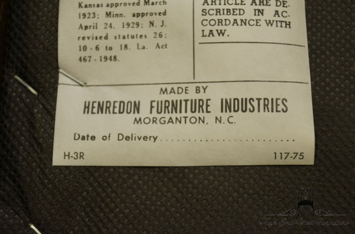 Henredon Furniture Nc Traditional Queen Anne Style Etsy