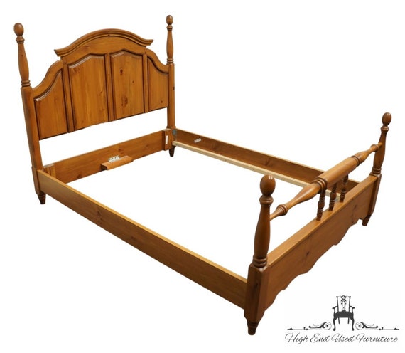 Knotty pine king bed frame online