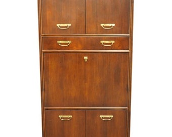 BAKER FURNITURE Solid Mahogany Contemporary Traditional Style 36" Bar Cabinet