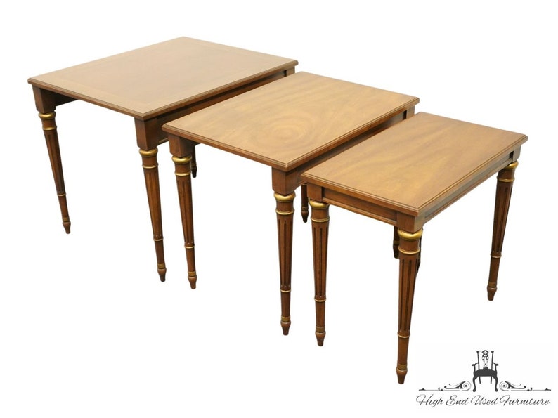 MEUBLES HERITAGE Italien Néoclassique Style Toscan Accent Nesting End Tables 18-572-69 image 4