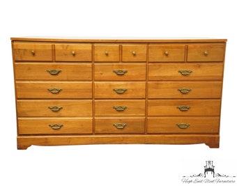 KROEHLER MANUFACTURING Co. Solid Hard Rock Maple Mid Century Modern 56" Triple Dresser 894-44