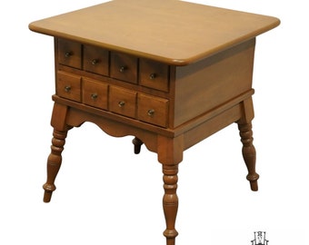 TEMPLE STUART Solid Hard Rock Maple Colonial Early American 24" Accent End Table