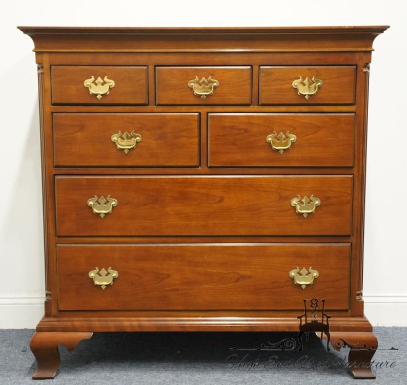 CENTURY FURNITURE Solid Cherry Traditional Style 44 Gentleman's Chest of Drawers image 2