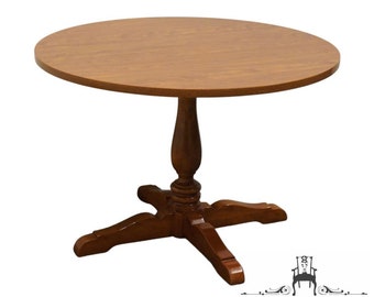 ETHAN ALLEN Heirloom Nutmeg Maple Early American 42" Round Game Table