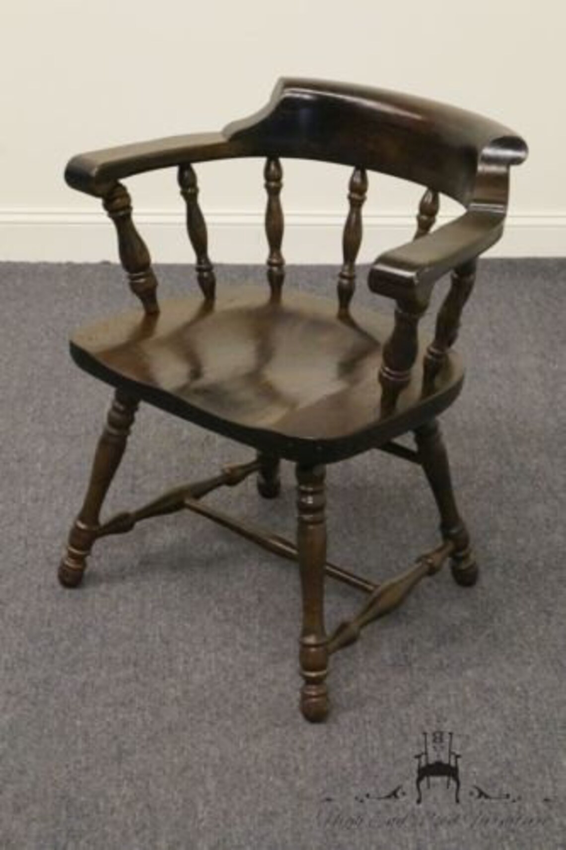 ETHAN ALLEN Antiqued Pine Old Tavern Captains Pub Arm Chair Etsy