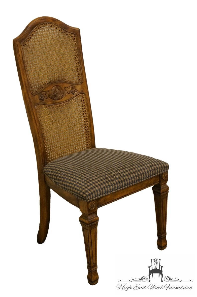 STANLEY FURNITURE Country French Fruitwood Cane Back Dining Side Chair 28-11-60
