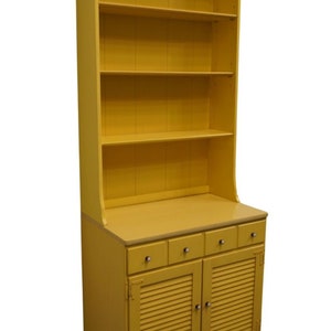 ETHAN ALLEN CRP Custom Room Plan 30 Shutter Door Cabinet w. Bookcase Top 14-4511 / 14-4019 411 Daffodil Yellow Finish image 3