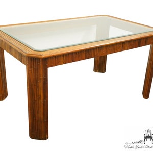 CENTURY FURNITURE Asian Chinoiserie Style 60&quot; Glass Top Dining Table