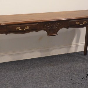 DAVIS CABINET Co. Solid Walnut Country French Style 60 Entry Console / Sofa Table image 4