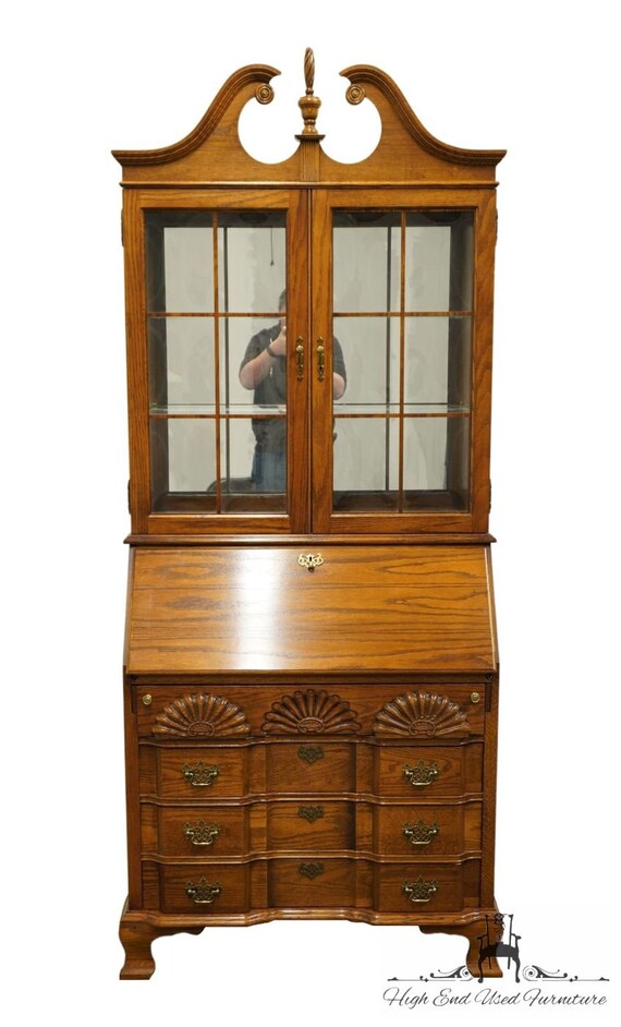 JASPER Solid Oak Traditional Style 35 Secretary Etsy