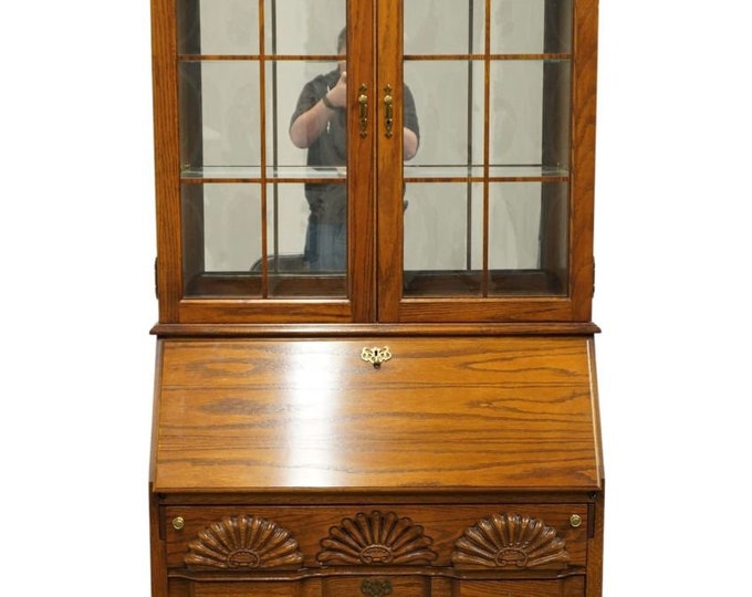 JASPER CABINET Solid Oak Traditional Style 35" Secretary Desk W ...
