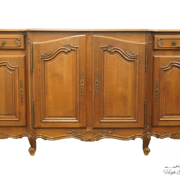 VINTAGE ANTIQUE Country French Provincial Style 83" Sideboard Buffet