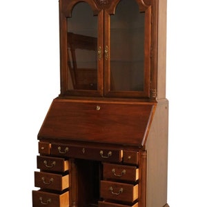 AMERICAN DREW Solid Cherry American Independence Collection 42 Secretary Desk w. Pediment Display Hutch 28-560 image 8