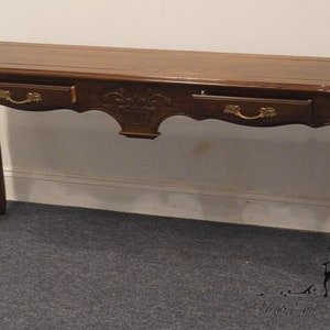 DAVIS CABINET Co. Solid Walnut Country French Style 60 Entry Console / Sofa Table image 6