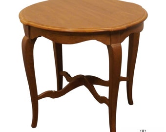 ETHAN ALLEN Country French Collection 29" Round Solid Birch Accent End Table 26-8204 - 246 Finish