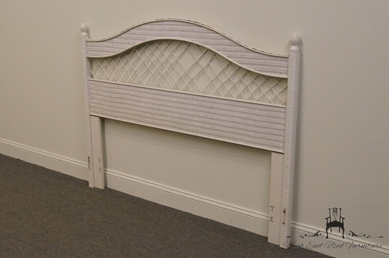 Lexington / Henry Link White Wicker Queen Size Headboard Etsy
