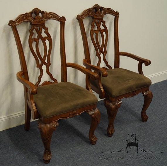 Set Of 2 Davis International Mahogany Chippendale Style Dining Mahogany Chippendale Style Dining, Davis International Furniture Replacement Parts