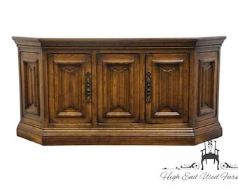 DREXEL FURNITURE Bishopsgate Collection Solid Walnut English Tudor Style 65" Buffet 160-134-6