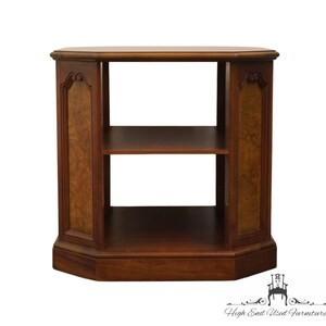 HERITAGE FURNITURE Traditional Style 26 Tiered Accent End Table w. Burled Walnut Accents image 7