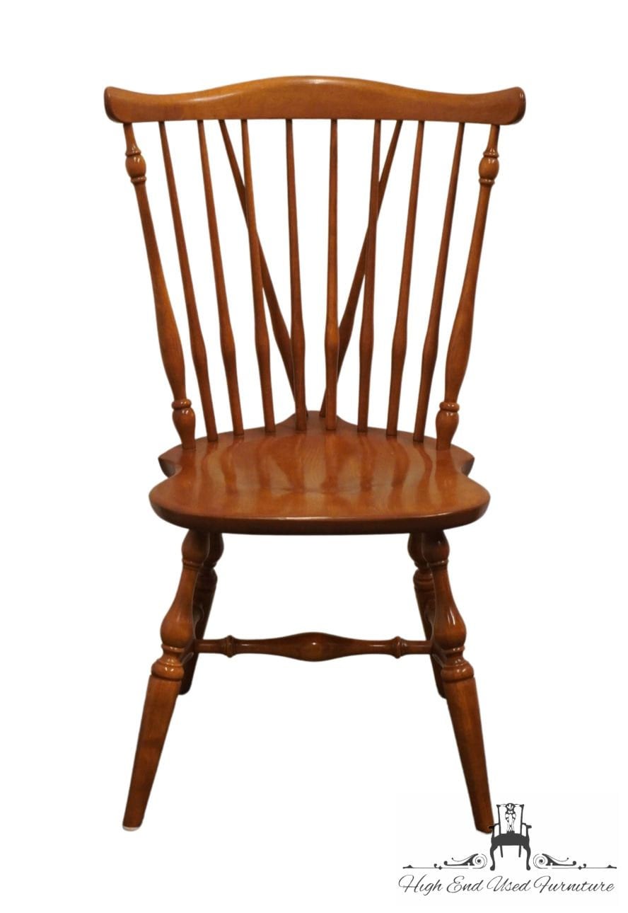チェア（Ethan Allen） ETHAN ALLEN Heirloom Nutmeg Maple Fiddleback Windsor Dining Side