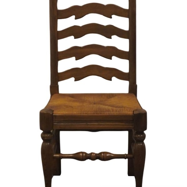 ETHAN ALLEN Royal Charter Ladderback Dining Side Chair w. Rush Seat 16-6001