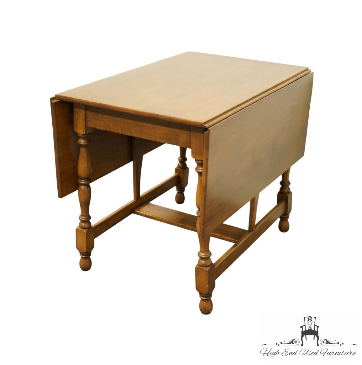 WILLETT FURNITURE Solid Maple Colonial Style 53 Drop Leaf Dining