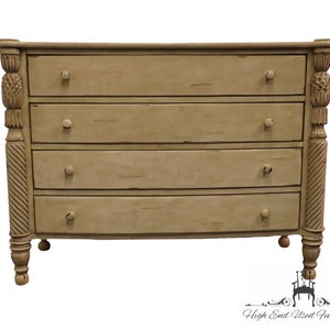 LARGO FURNITURE Jaclyn Smith Collection Antiqued Distressed White Shabby Chic 54 Four Drawer Chest image 1