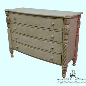 LARGO FURNITURE Jaclyn Smith Collection Antiqued Distressed White Shabby Chic 54 Four Drawer Chest image 3