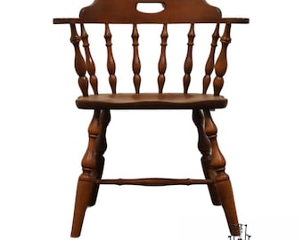 TEMPLE STUART Solid Hard Rock Maple Colonial Early American Dining Arm  Chair 109 Rockport Finish