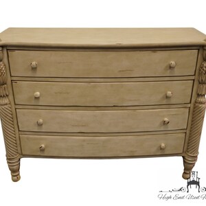 LARGO FURNITURE Jaclyn Smith Collection Antiqued Distressed White Shabby Chic 54 Four Drawer Chest image 2