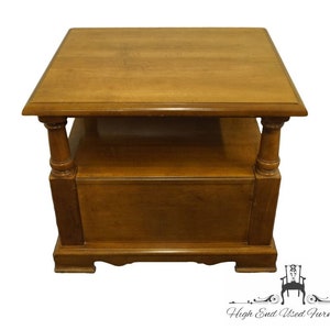 BASSETT FURNITURE Maple British Colonial Style 24x27 Accent End Table image 7