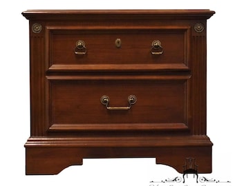 STANLEY FURNITURE Solid Cherry Traditional Style 28" Two Drawer Nightstand