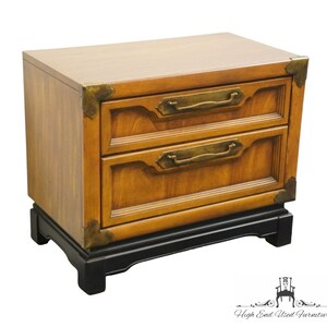 BASIC WITZ Asian Inspired Contemporary Modern Style 27 Two Drawer Nightstand image 2