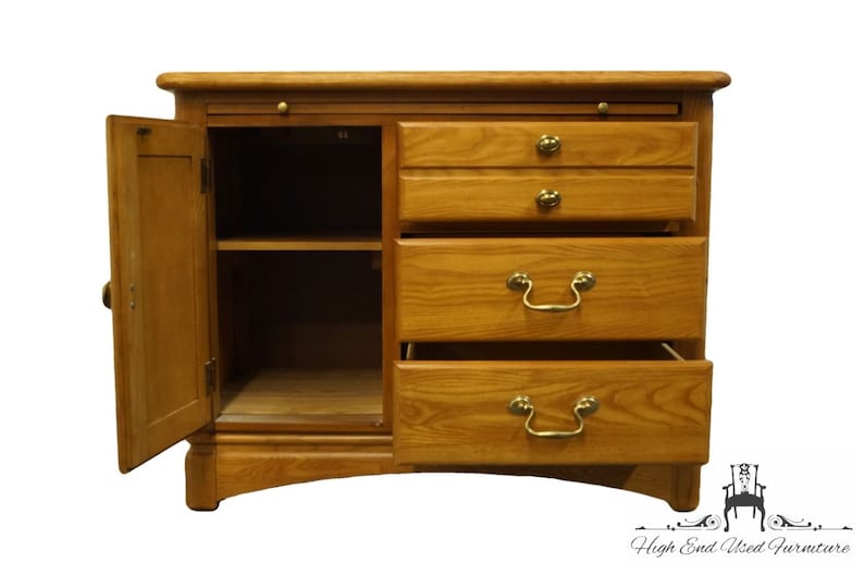 BASSETT FURNITURE Country French 38 Chest on Chest w. Mirror 2050-213 / 2050-297 / 2050-257 47 Ash Finish image 5