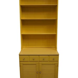 ETHAN ALLEN CRP Custom Room Plan 30 Shutter Door Cabinet w. Bookcase Top 14-4511 / 14-4019 411 Daffodil Yellow Finish image 1