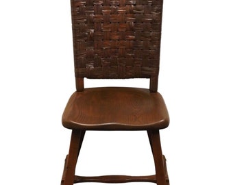 Amish-Made OLD HICKORY American Provincial Dining Side Chair with Rattan  Woven Back