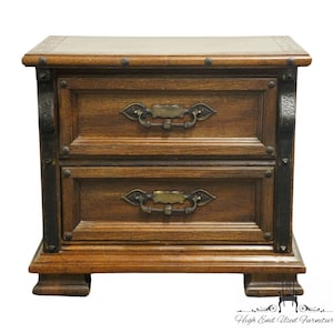 STANLEY FURNITURE Ranchero Collection Rustic Southwestern Oak 26&quot; Nightstand 2955-81
